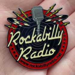 Rockabilly Radio Metal Enamel Badge