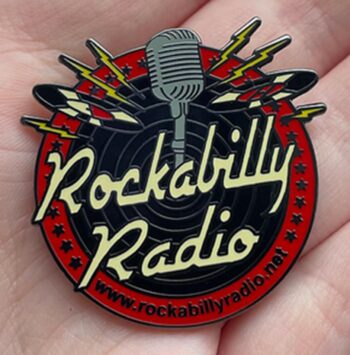 Rockabilly Radio Metal Enamel Badge